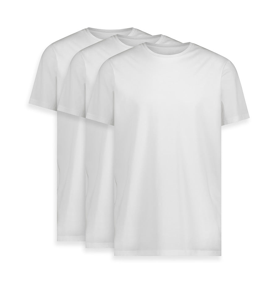 Charlie's Crew Bamboo White 3 pack - Slim fit