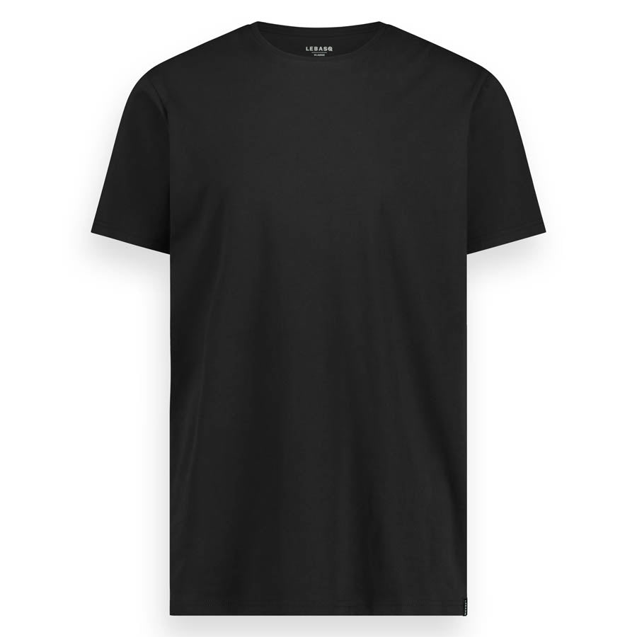 Steve's Crew Black 3-pack — three men's black crew neck t-shirts in 100% GOTS organic cotton, LEBASQ