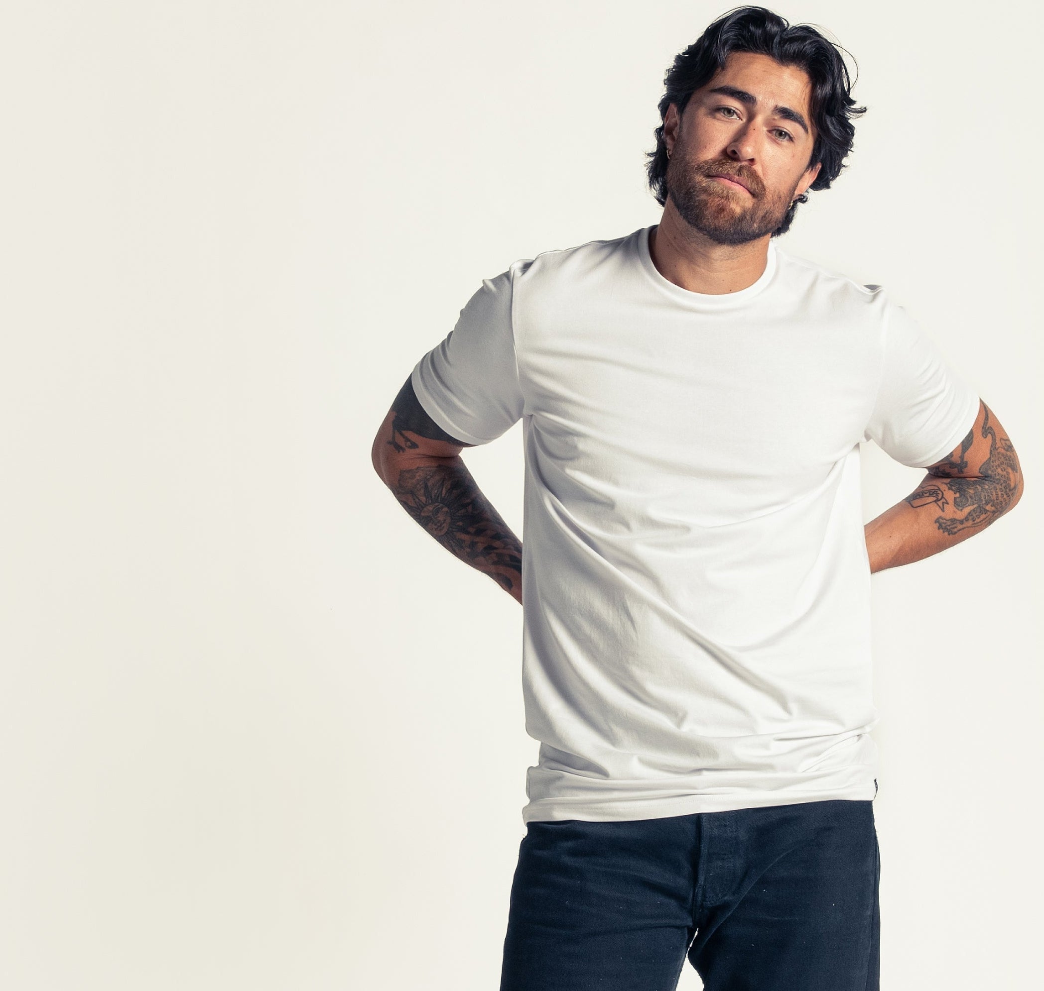 Miles's Crew White 6 Pack - Long Fit - LEBASQ