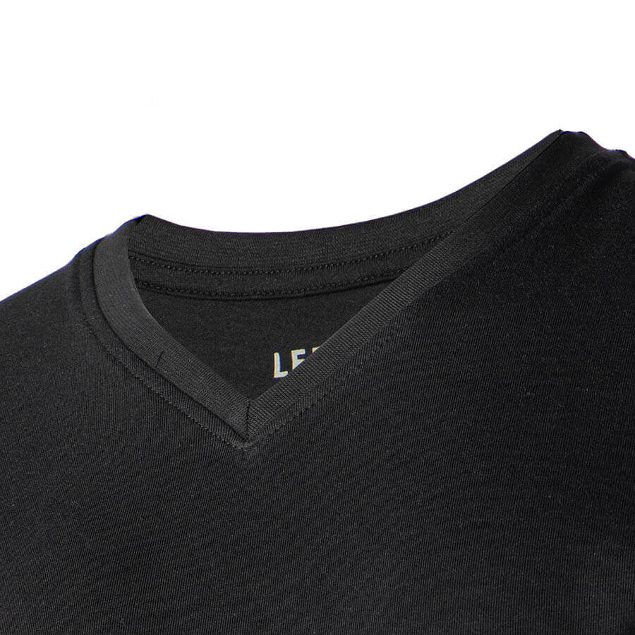 James' 3 pack V Neck T-Shirt Black - LebasQ
