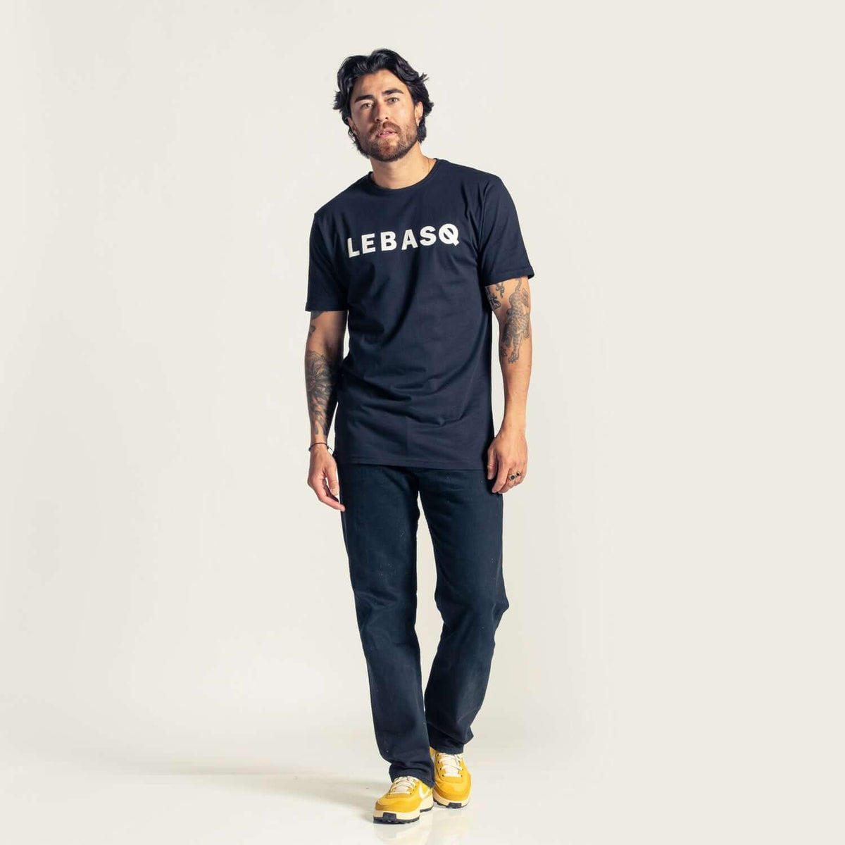 LEBASQ’s Crew — Lang Fit, Better Cotton | Ronde hals, Logoprint