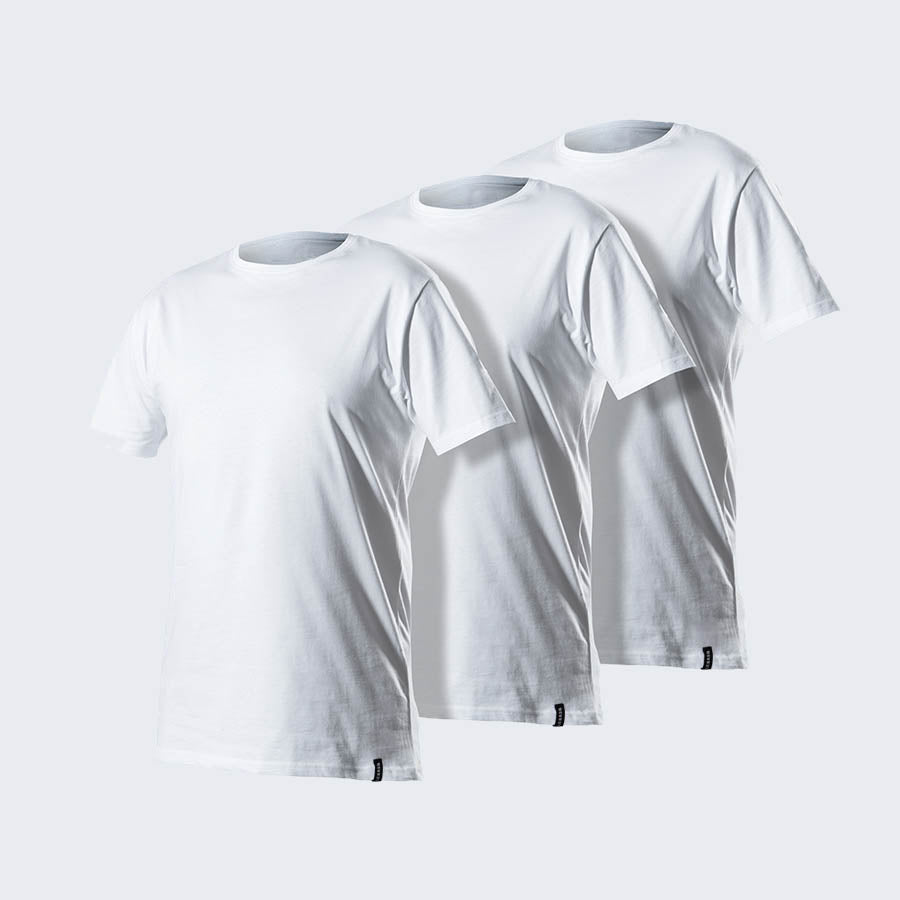Steve's 3 pack Crew Neck White - LebasQ