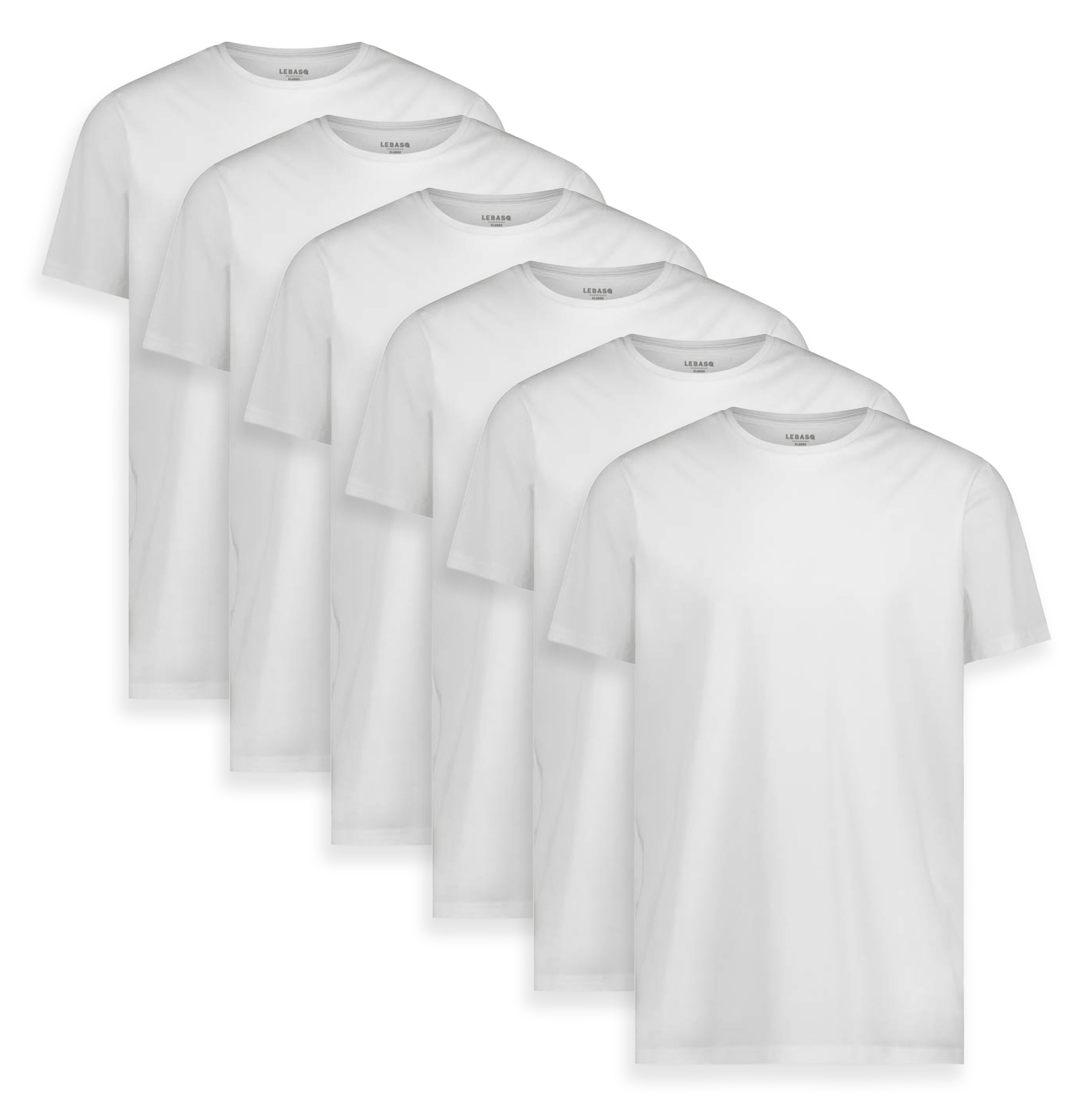 Miles Crew Neck White 6 Pack - Long Fit