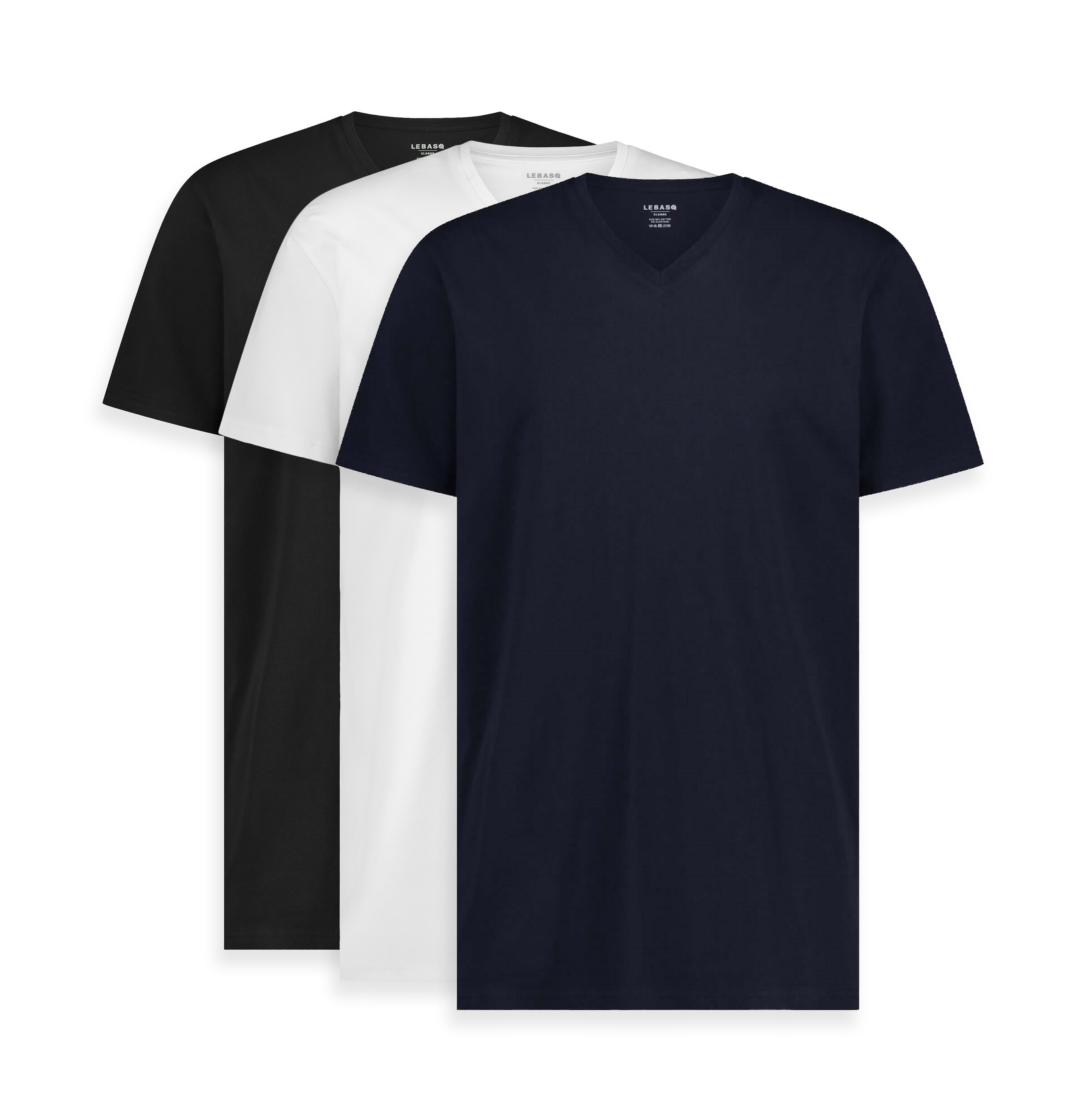 Davis' V Neck 3 Pack Mix - Long Fit - LEBASQ