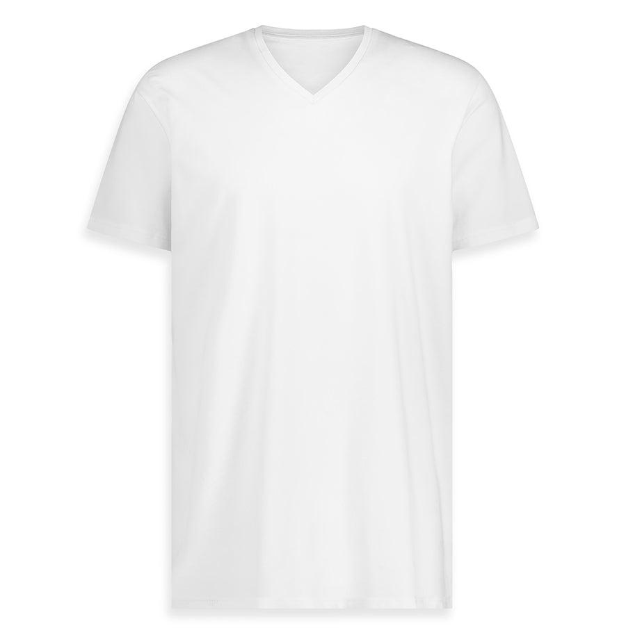 Duke's V Neck Bamboo White 3 Pack - Slim Fit - LEBASQ