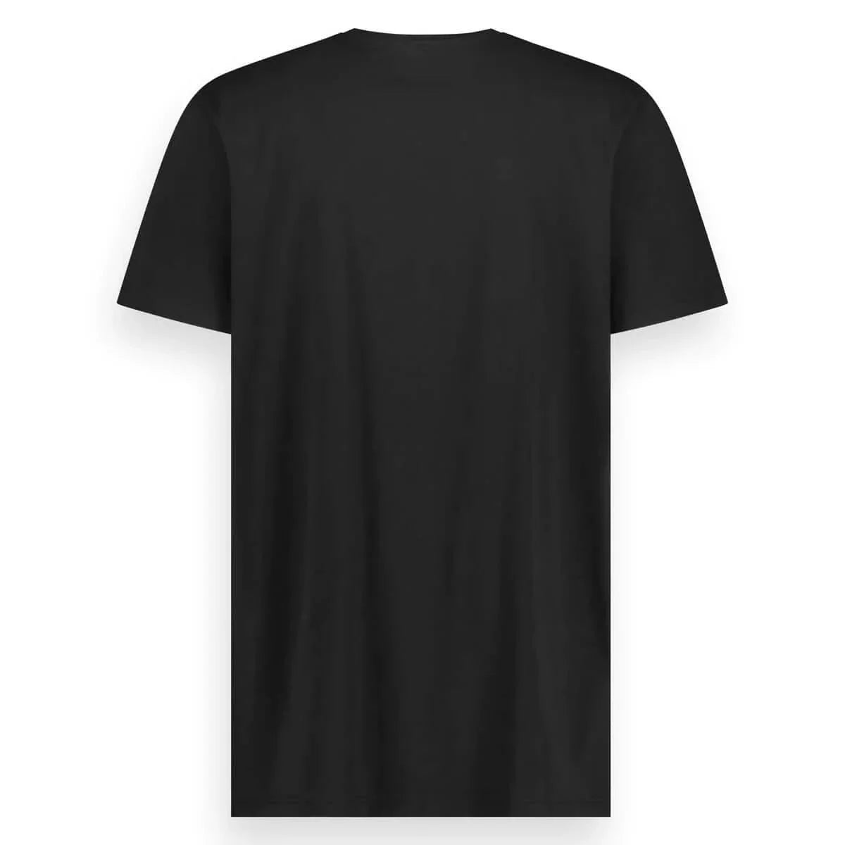 Black organic cotton crew neck t-shirt for men, Long Fit with reinforced neckline — Steve's Crew by LEBASQ