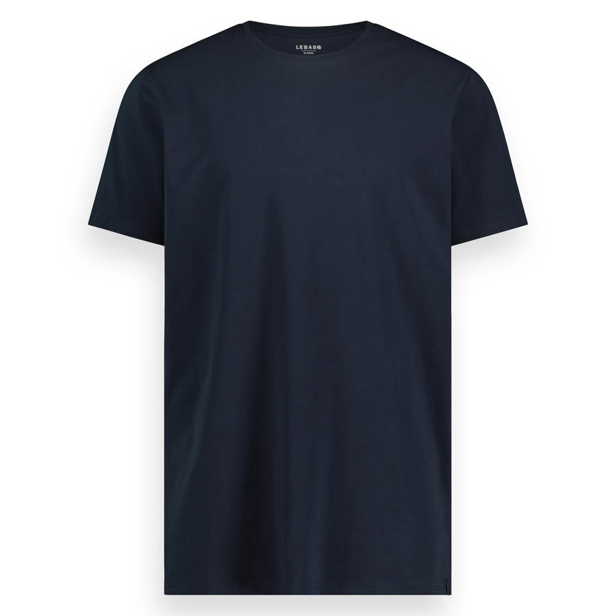 Steve's Crew Navy 3-pack — three men's navy crew neck t-shirts in 100% GOTS organic cotton, LEBASQ