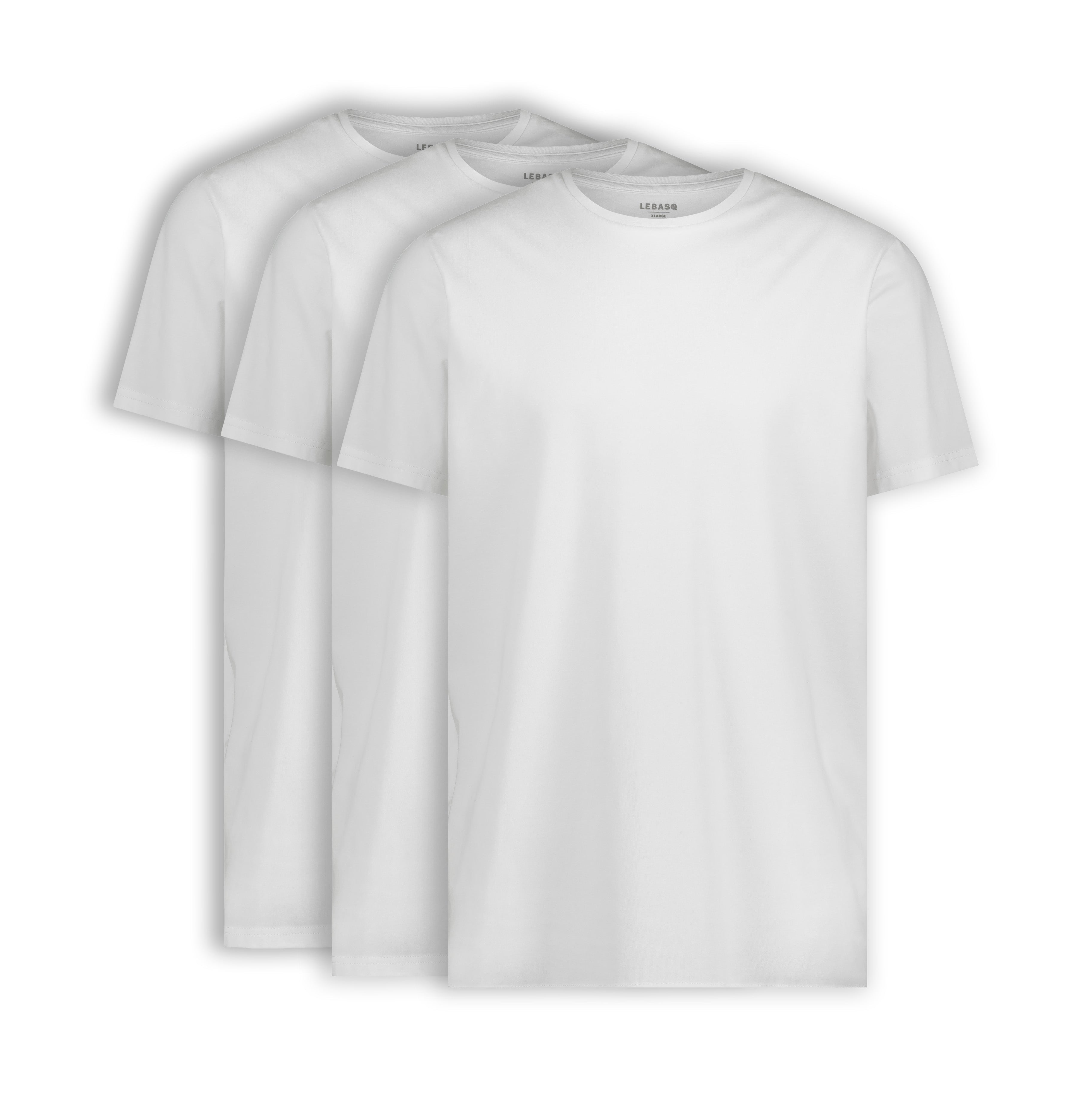 Miles's Crew White 3 Pack - Long or Classic Fit - LEBASQ